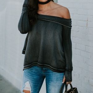 Free people off the shoulder shirt